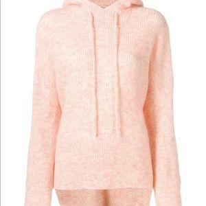 Ganni Knitted Hoodie in Mohair